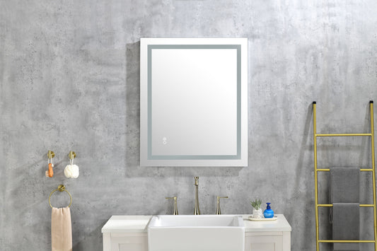 36*28 LED Mirror for Bathroom with Lights; Dimmable; Anti-Fog; Lighted Bathroom Mirror with Smart Touch Button; Memory Function