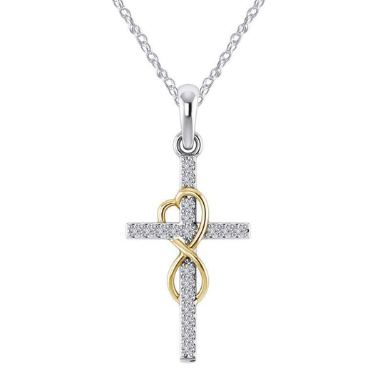 Alloy Pendant With Diamond And Eight-character Cross Doba