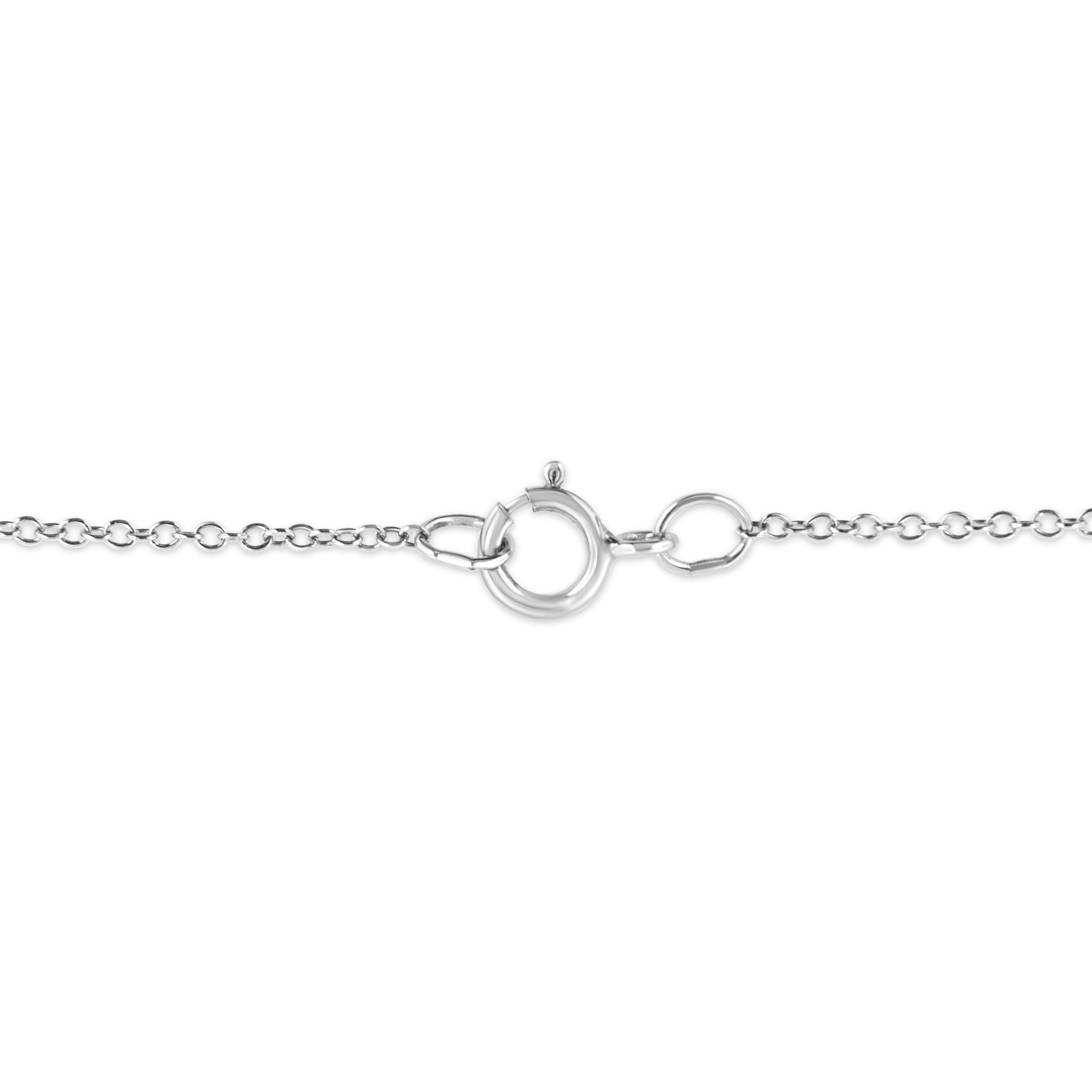 Matte Finish .925 Sterling Silver Diamond Accent Dancing Peace Sign 18" Pendant Necklace (I-J Color, I1-I2 Clarity)-3