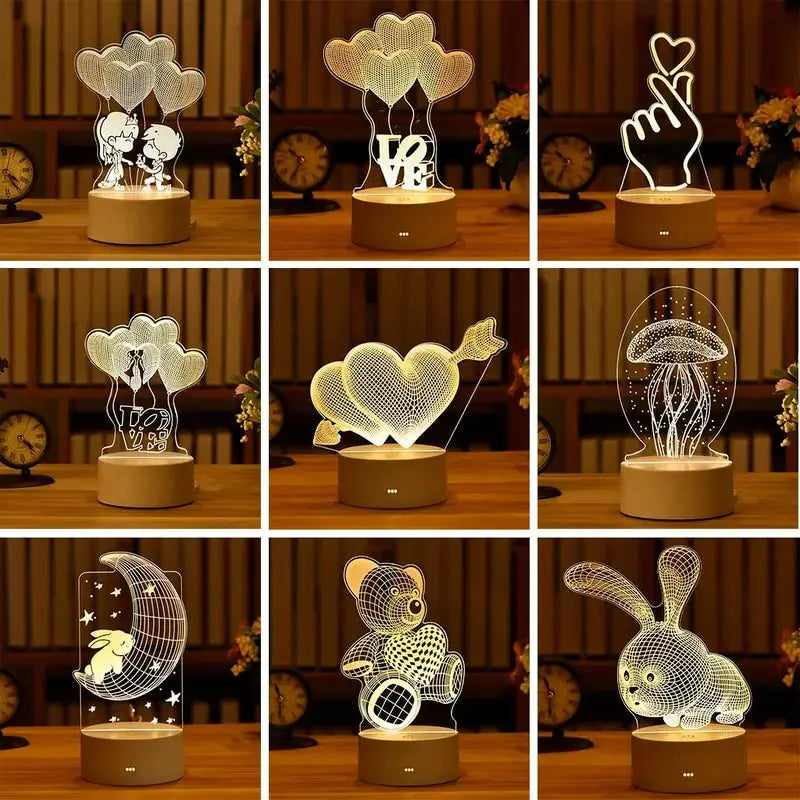 Acrylic 3D Lamps Uniquely Yours Designs