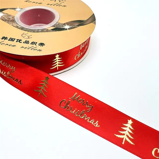 Ribbon Printed Christmas Design Decoration Gift Packing Uniquely Yours Designs