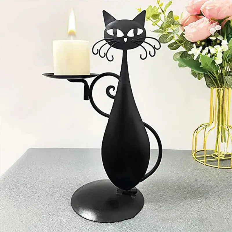 Black Cat Candle Holder Uniquely Yours Designs