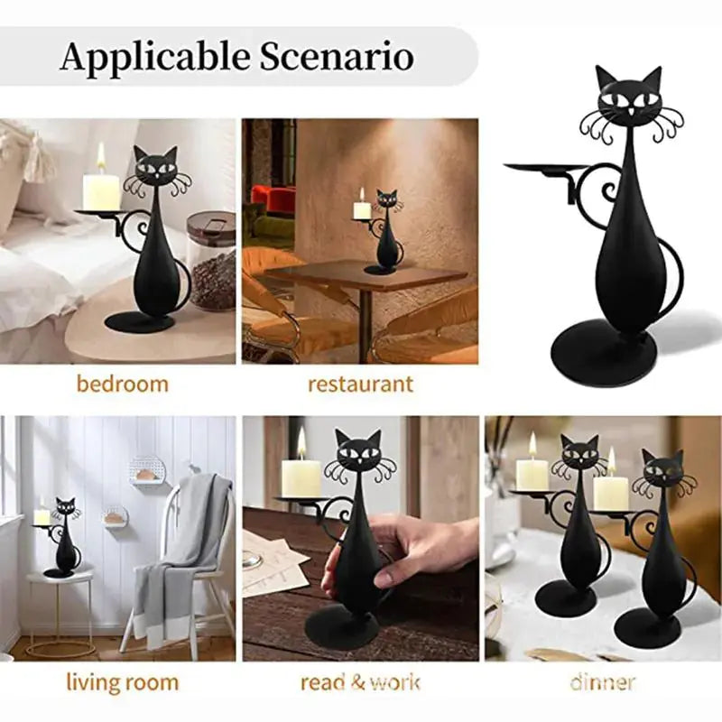 Black Cat Candle Holder Uniquely Yours Designs