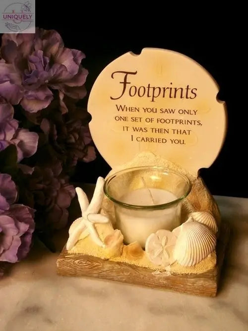 Footprints Poem Votive Holder Doba