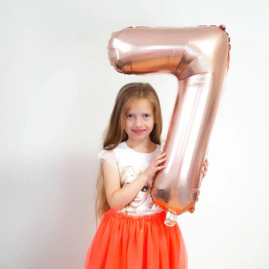 Rose Gold Number Balloon Party Decor Uniquely Yours Designs