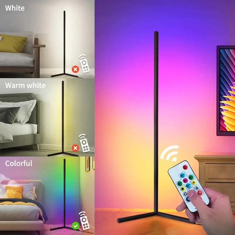 RGB Corner Floor Lamp Uniquely Yours Designs