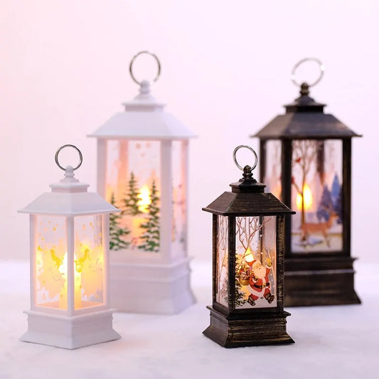 Christmas Lantern Light Merry Christmas Decorations For Home Navidad Christmas Tree Ornaments Xmas Gift Happy New Year 2024