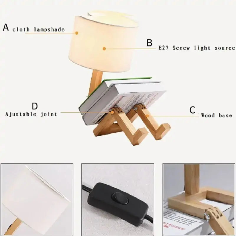 Robot Shape Table Lamp Uniquely Yours Designs