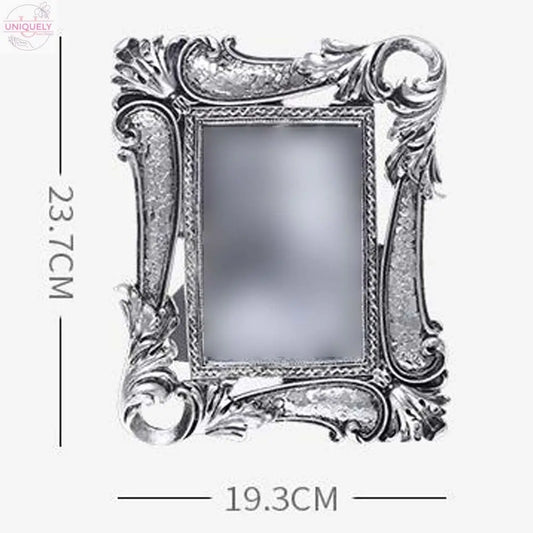 Silver 4x6 Resin Photo Frame Retro Picture Frame Flower Carved Photo Frame Tabletop Display Doba