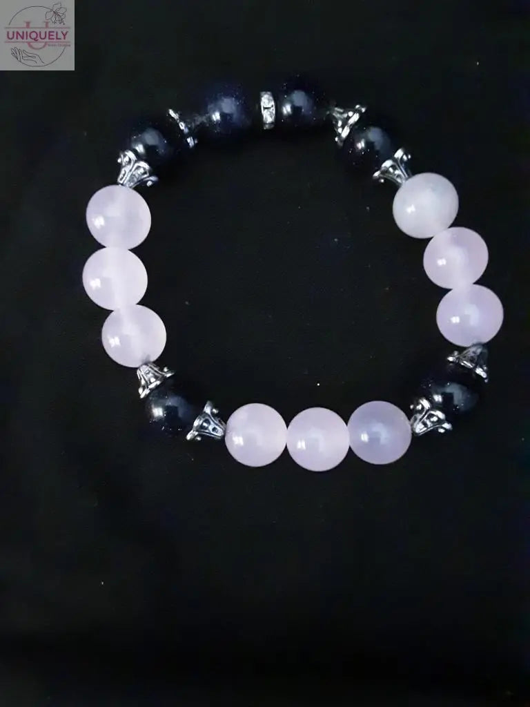 Tourmaline Quartz Stretch Bracelet! Natural Crystals & Handmade! Uniquely Yours Designs