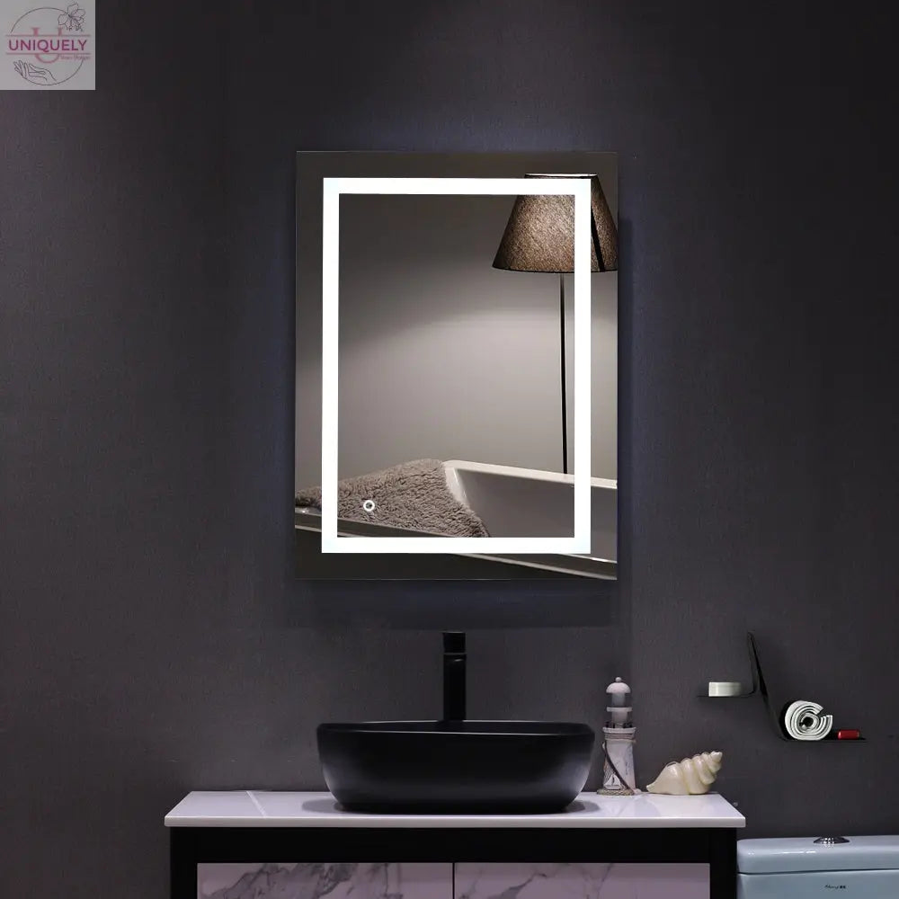 4 Size Bathroom LED Vanity Mirror Wall Mounted Makeup Mirror with Light (Horizontal/Vertiacl) Doba