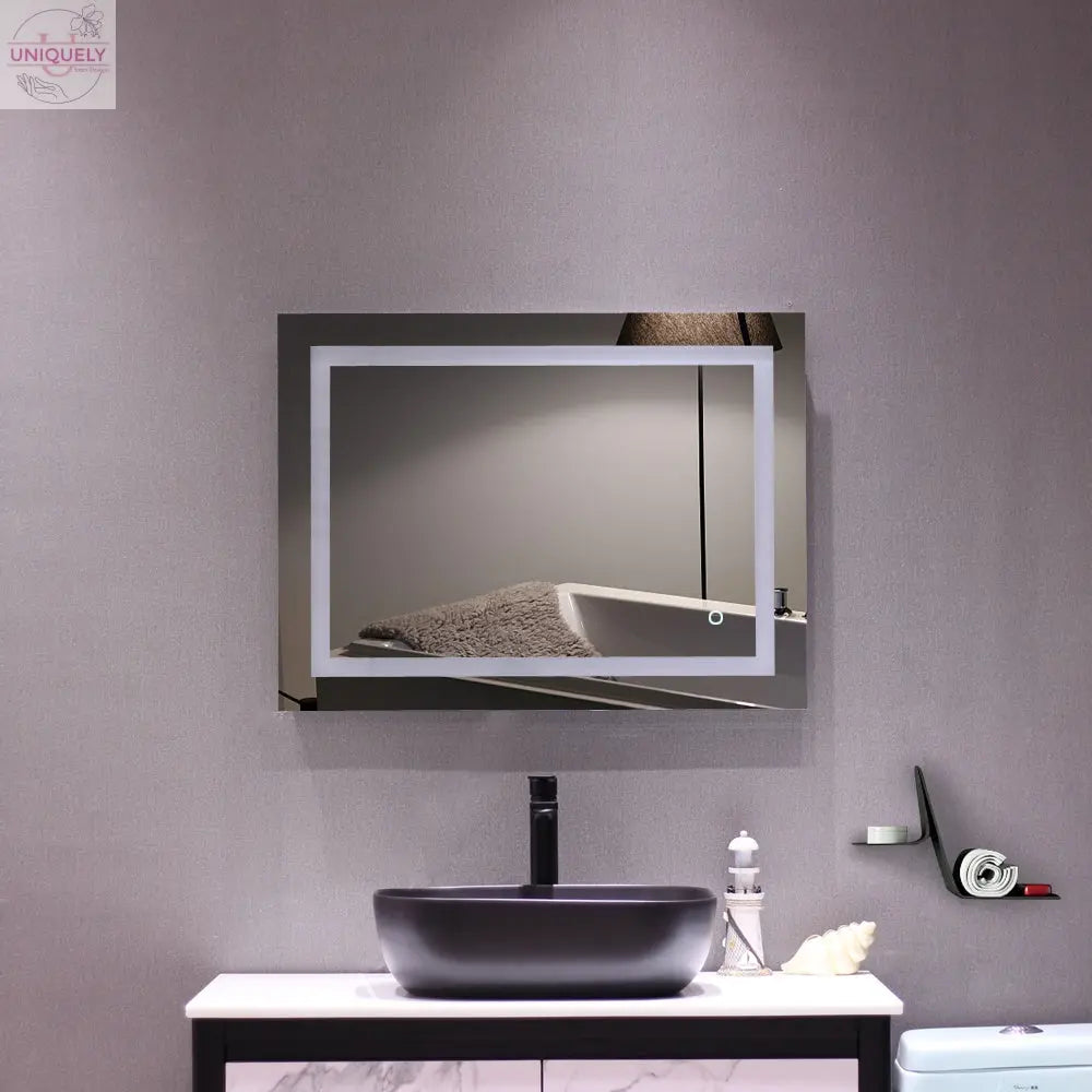 4 Size Bathroom LED Vanity Mirror Wall Mounted Makeup Mirror with Light (Horizontal/Vertiacl) Doba