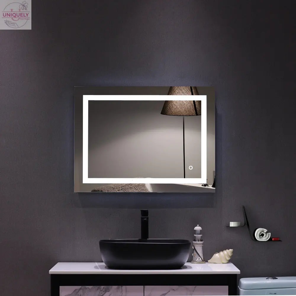 4 Size Bathroom LED Vanity Mirror Wall Mounted Makeup Mirror with Light (Horizontal/Vertiacl) Doba