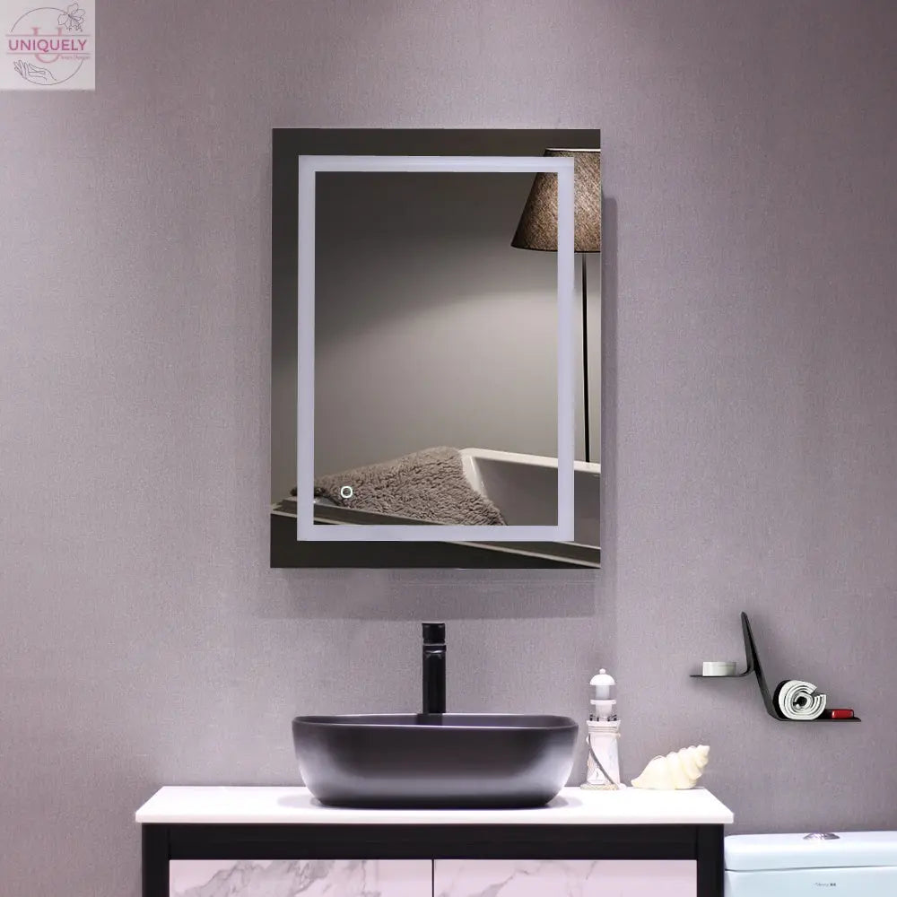 4 Size Bathroom LED Vanity Mirror Wall Mounted Makeup Mirror with Light (Horizontal/Vertiacl) Doba