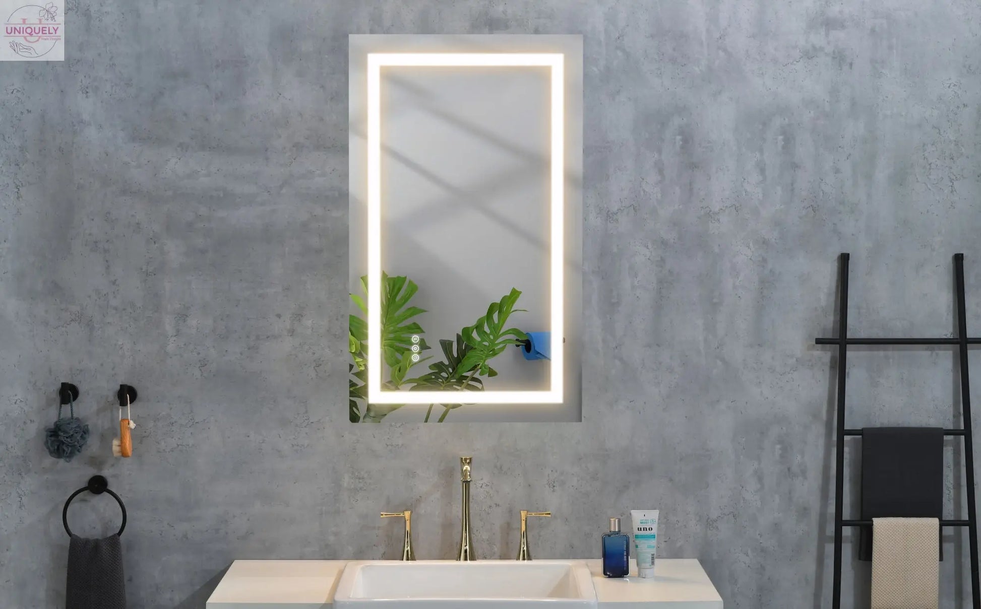 36*30in Led Mirror for Bathroom with Lights,Dimmable,Anti-Fog,Lighted Bathroom Mirror with Smart Touch Button,Memory Function(Horizontal/Vertical) Doba