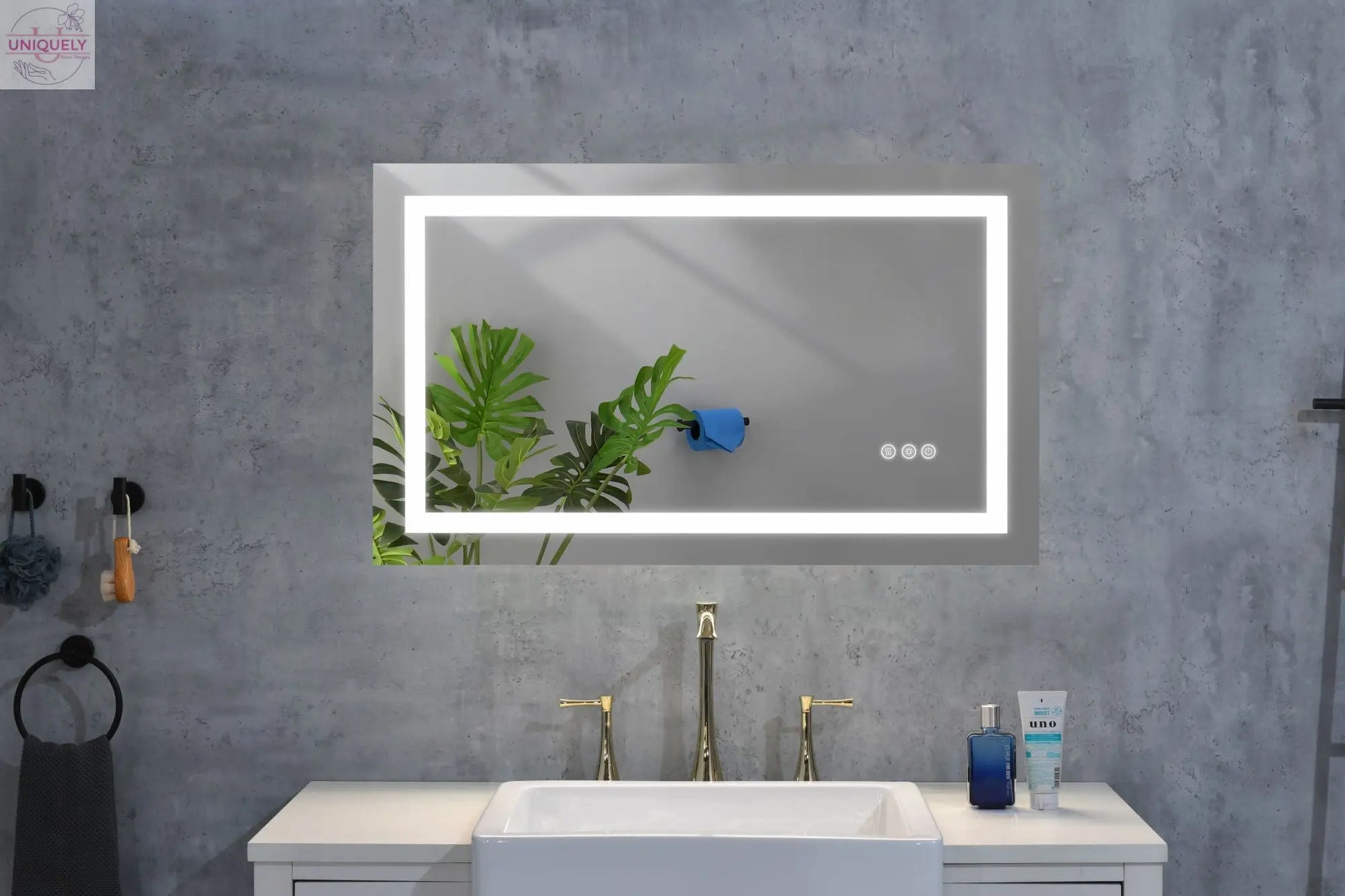 36*30in Led Mirror for Bathroom with Lights,Dimmable,Anti-Fog,Lighted Bathroom Mirror with Smart Touch Button,Memory Function(Horizontal/Vertical) Doba