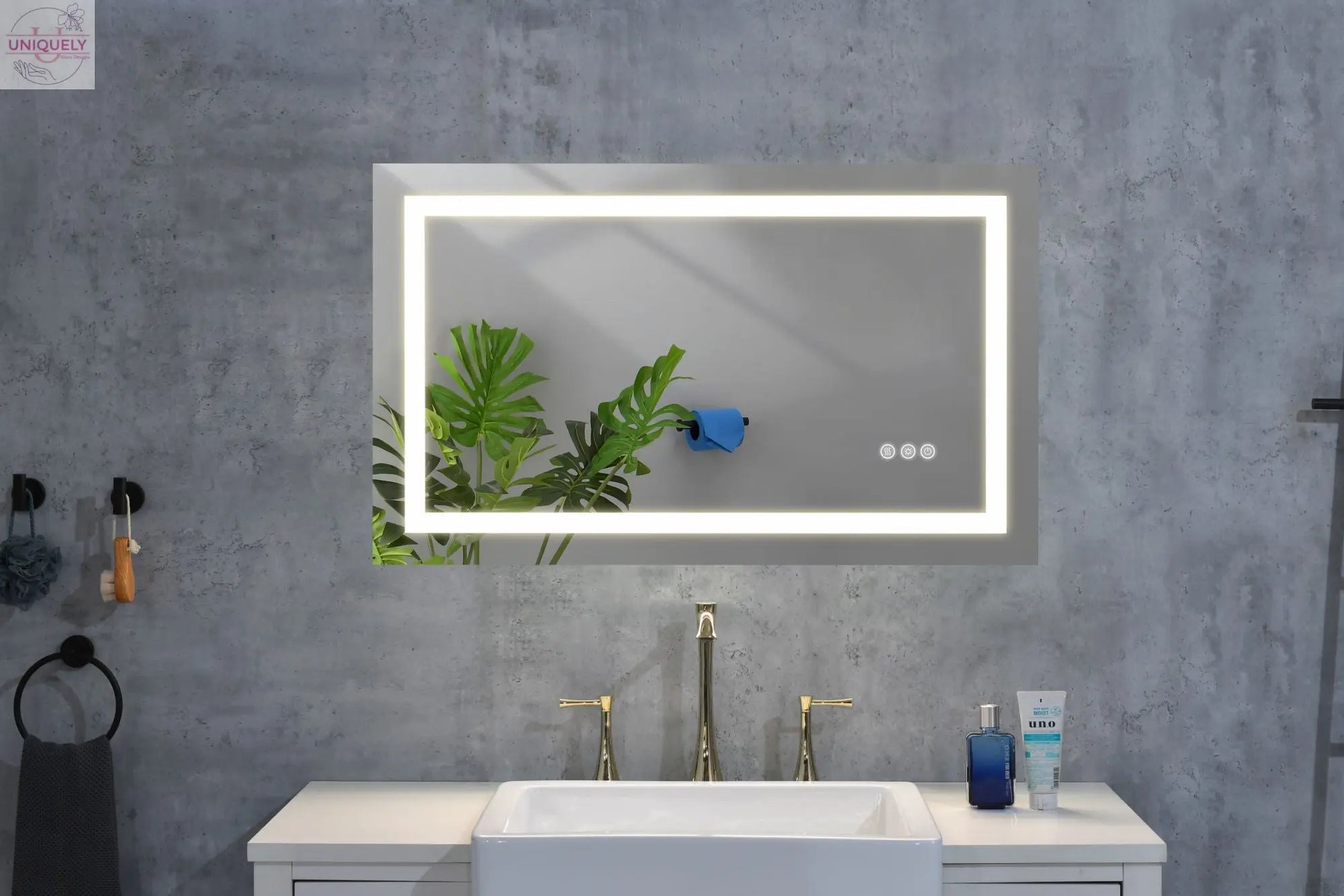 36*30in Led Mirror for Bathroom with Lights,Dimmable,Anti-Fog,Lighted Bathroom Mirror with Smart Touch Button,Memory Function(Horizontal/Vertical) Doba