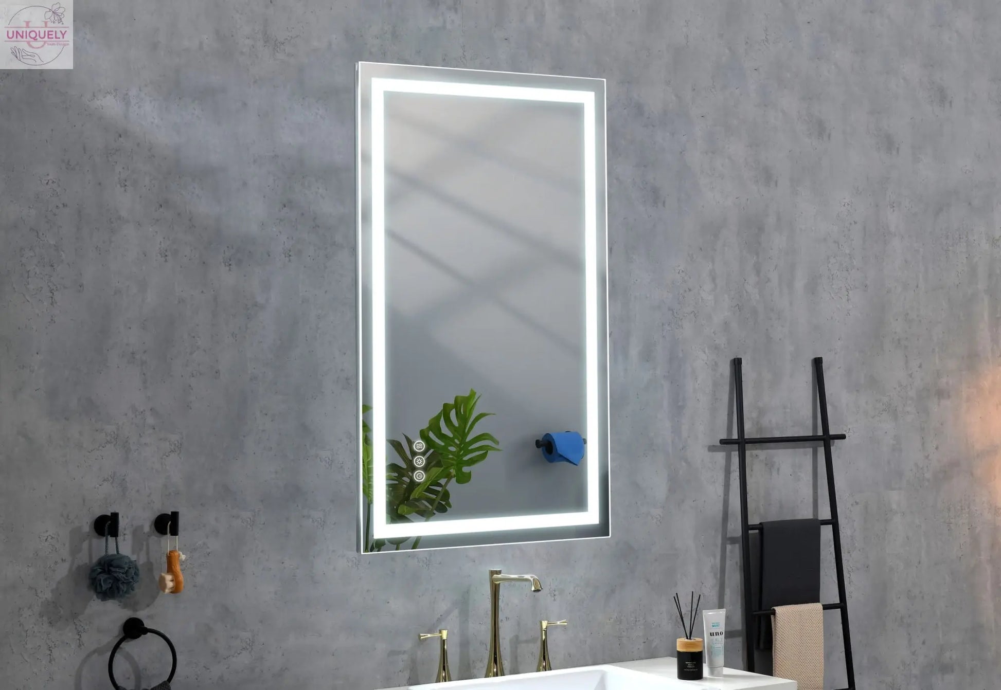 36*30in Led Mirror for Bathroom with Lights,Dimmable,Anti-Fog,Lighted Bathroom Mirror with Smart Touch Button,Memory Function(Horizontal/Vertical) Doba