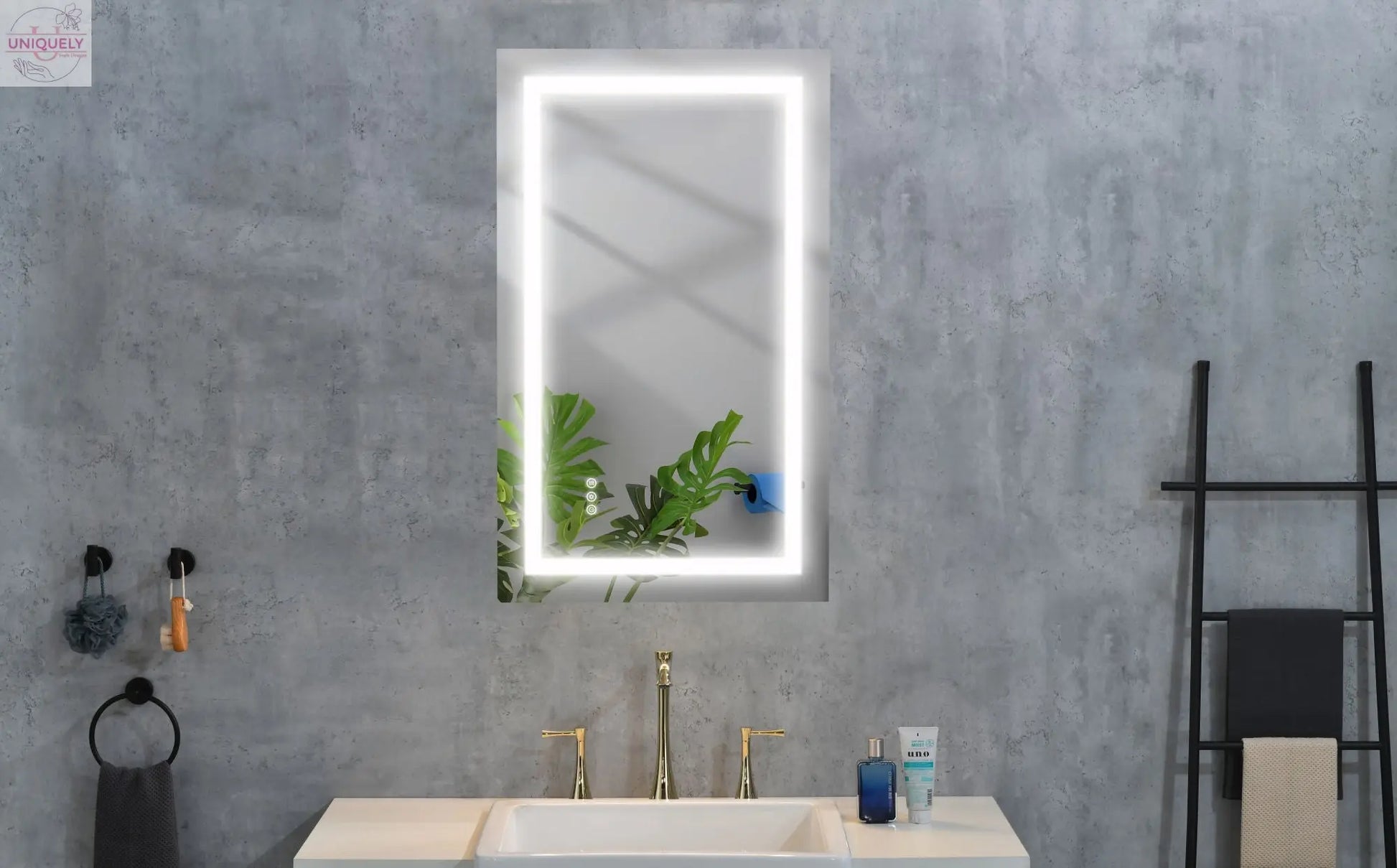 36*30in Led Mirror for Bathroom with Lights,Dimmable,Anti-Fog,Lighted Bathroom Mirror with Smart Touch Button,Memory Function(Horizontal/Vertical) Doba