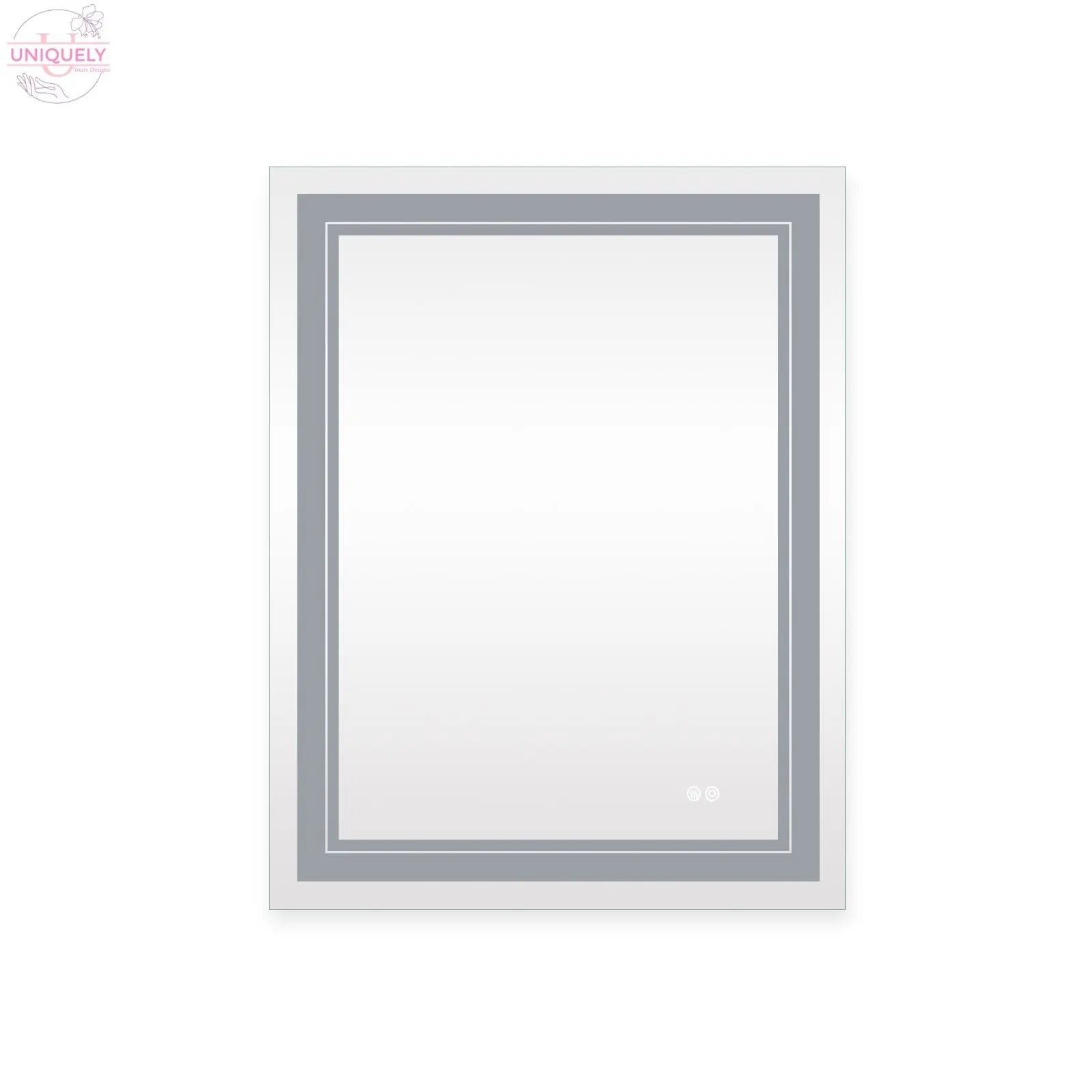 7 Size LED Bathroom Mirror Wall Mounted Vanity Mirror Anti-Fog Mirror Dimmable Lights with Touch Switch(Horizontal/Vertical) Doba