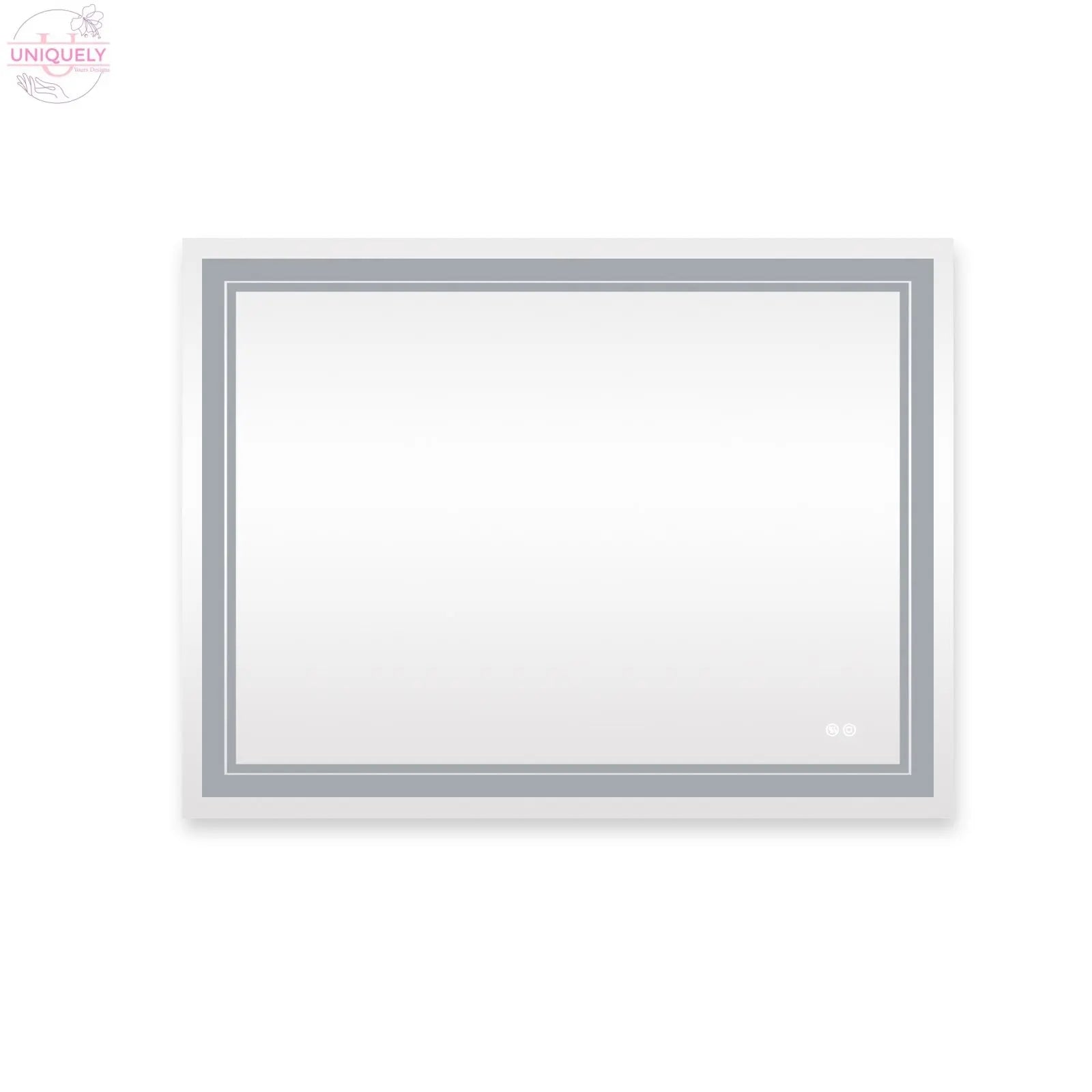 7 Size LED Bathroom Mirror Wall Mounted Vanity Mirror Anti-Fog Mirror Dimmable Lights with Touch Switch(Horizontal/Vertical) Doba