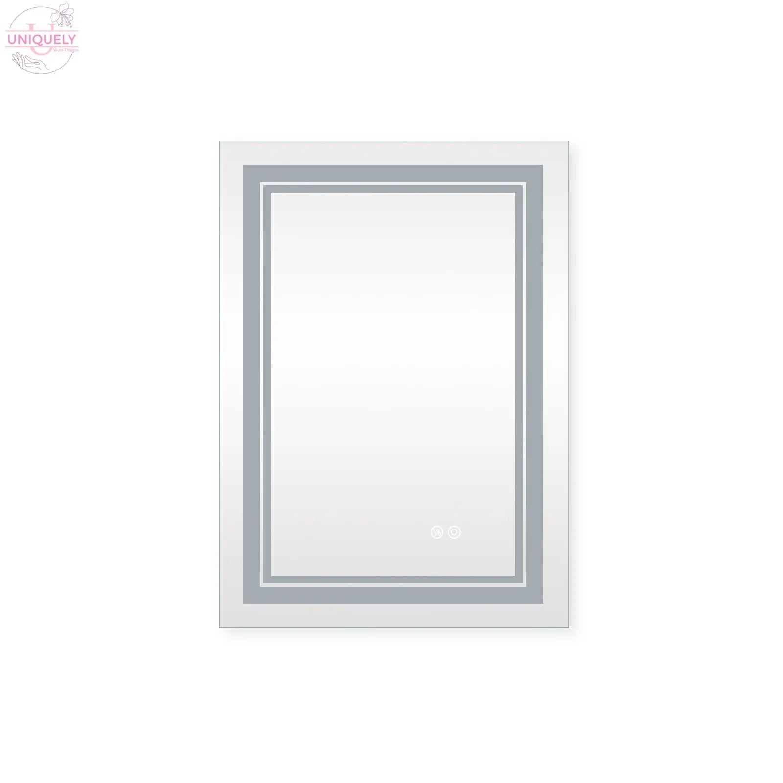 7 Size LED Bathroom Mirror Wall Mounted Vanity Mirror Anti-Fog Mirror Dimmable Lights with Touch Switch(Horizontal/Vertical) Doba