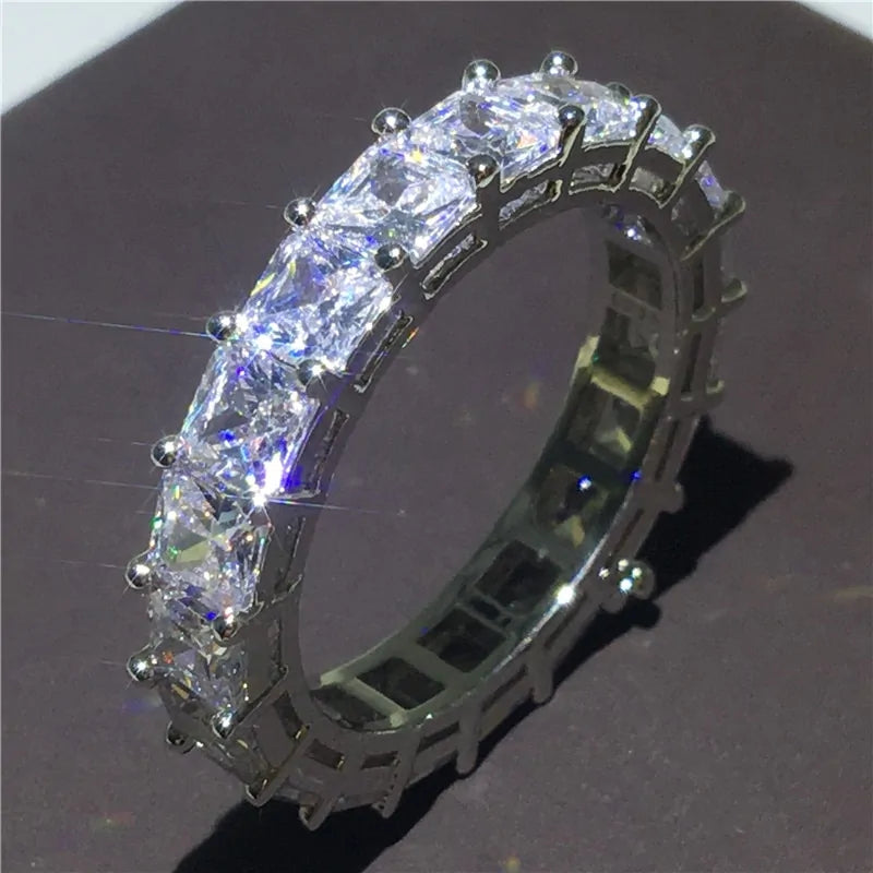 Eternal Eternity Band Promise Ring - 925 Sterling Silver CZ Wedding Rings Uniquely Yours Designs