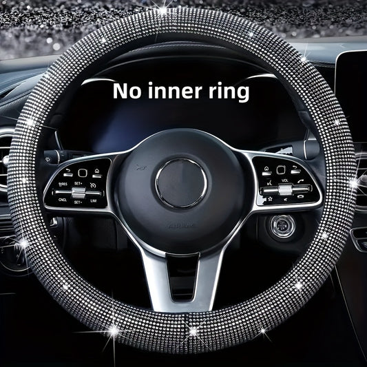 Sparkle And Shine: Universal Artificial Diamond Car Steering Wheel Cover Set Uniquely Yours Designs