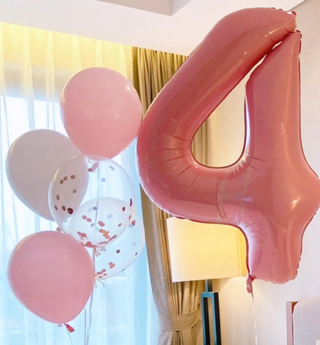 32inch Pastel Baby Blue Pink Foil Number Balloon With Crown 1 2 3 4 5 6 7  Birthday Party Baby Shower Wedding Decoration Uniquely Yours Designs