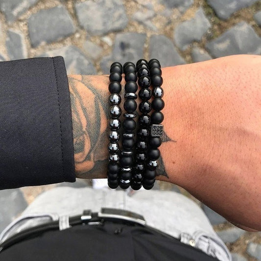 Men Bracelet Sets Trendy Handmade Classi Doba