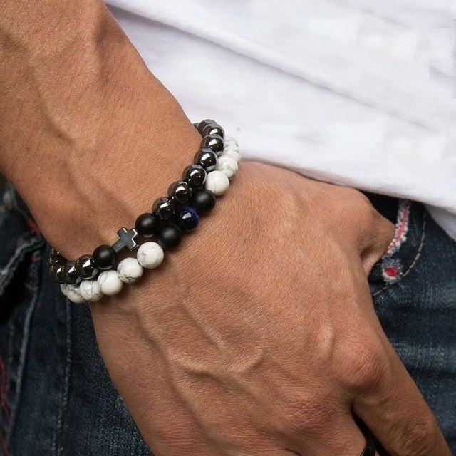 Men Bracelet Sets Trendy Handmade Classi Doba