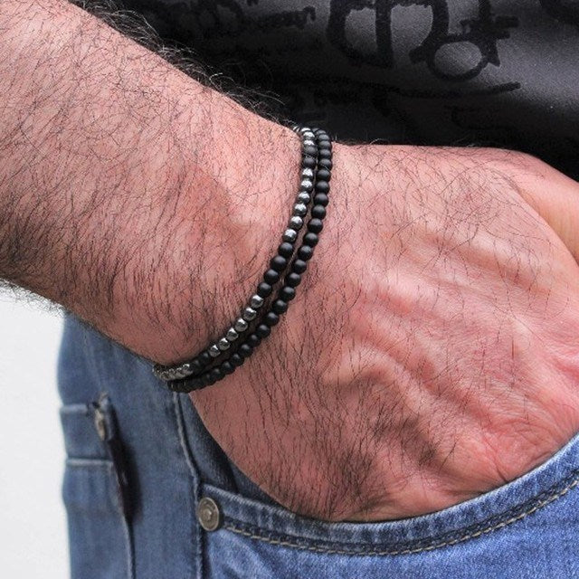 Men Bracelet Sets Trendy Handmade Classi Doba