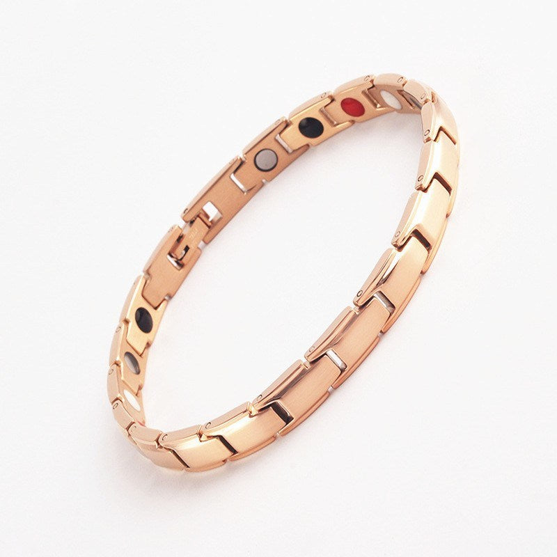 Fashion trend men's and women's magnet bracelet gold magnetite magnetic Doba