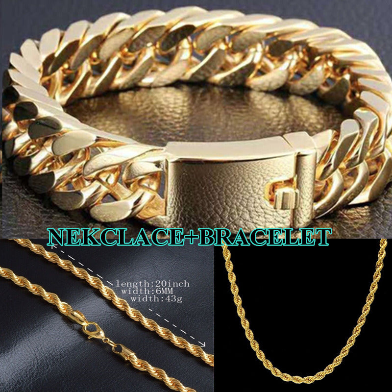 Curb Chain Bracelet Hip Hop Luxury Designer Stainless Steel Bracelet Bracelet for Men Gold Plated Jewelry Pulsera Hombre Doba