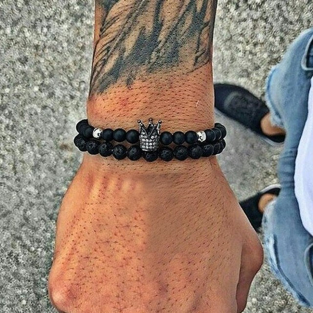 Men Bracelet Sets Trendy Handmade Classi Doba