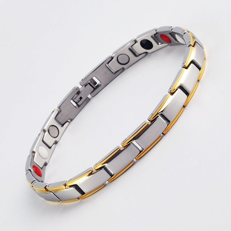 Fashion trend men's and women's magnet bracelet gold magnetite magnetic Doba