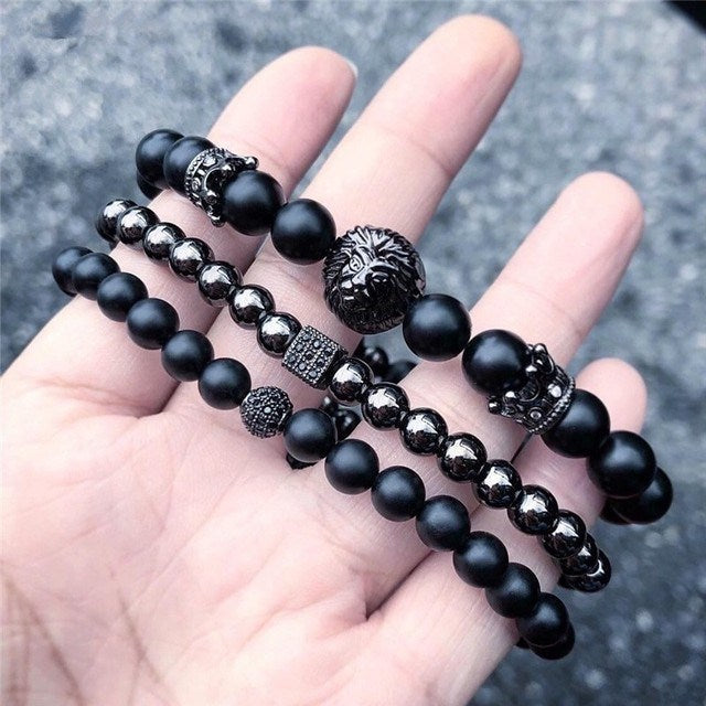 Men Bracelet Sets Trendy Handmade Classi Doba