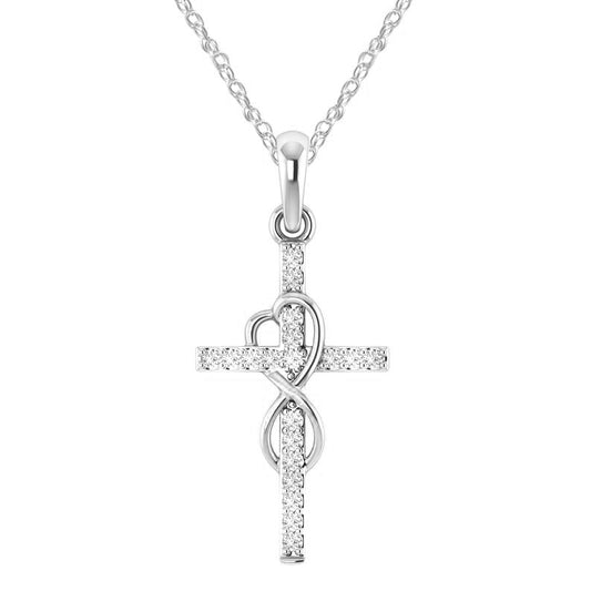 Alloy Pendant With Diamond And Eight-character Cross Doba