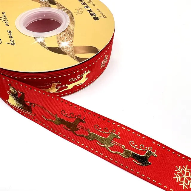 Ribbon Printed Christmas Design Decoration Gift Packing Uniquely Yours Designs