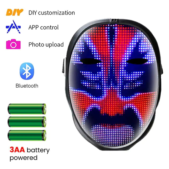 LED Party Face Mask Uniquely Yours Designs