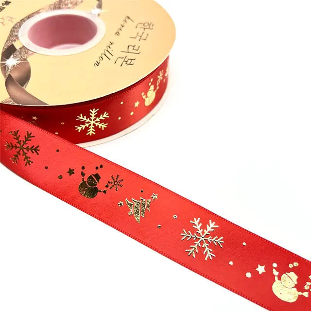 Ribbon Printed Christmas Design Decoration Gift Packing Uniquely Yours Designs