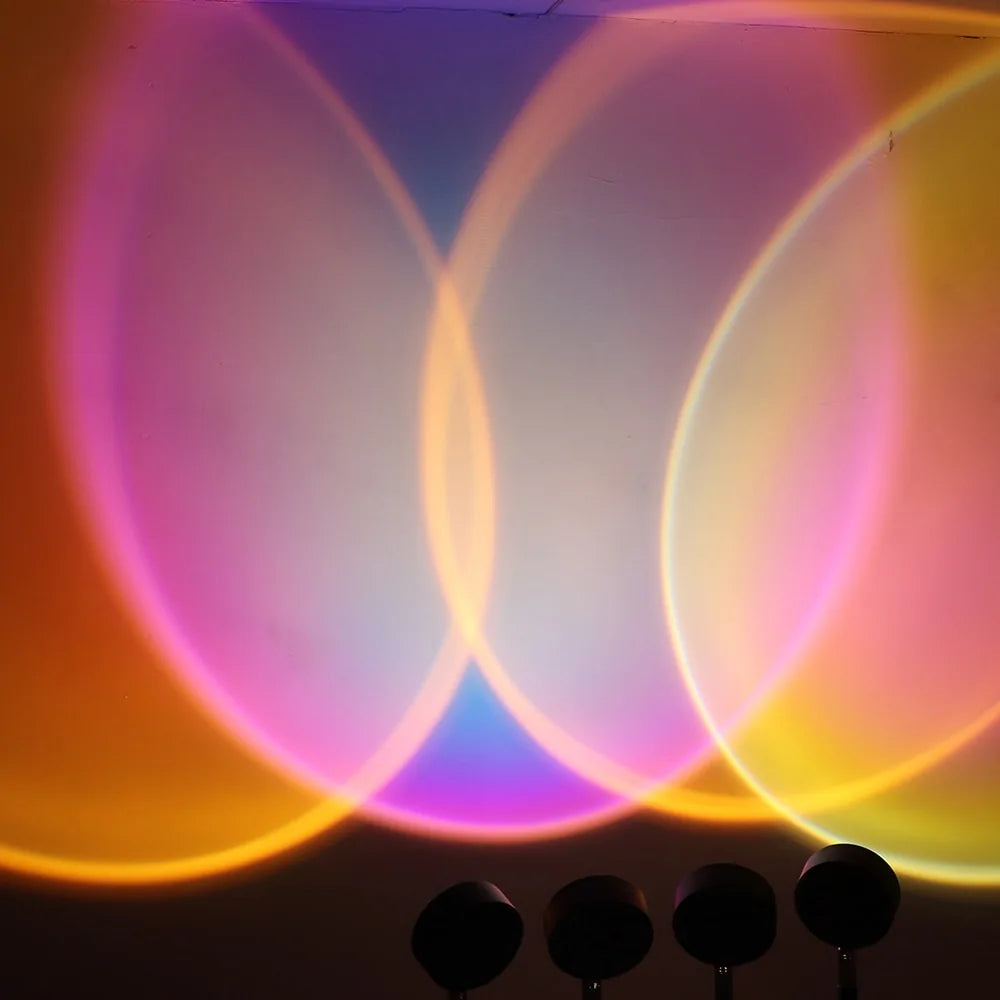 Sunset Rainbow LED Projector Night Light for Home Decor Uniquely Yours Designs