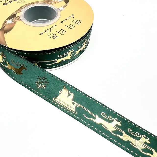 Ribbon Printed Christmas Design Decoration Gift Packing Uniquely Yours Designs